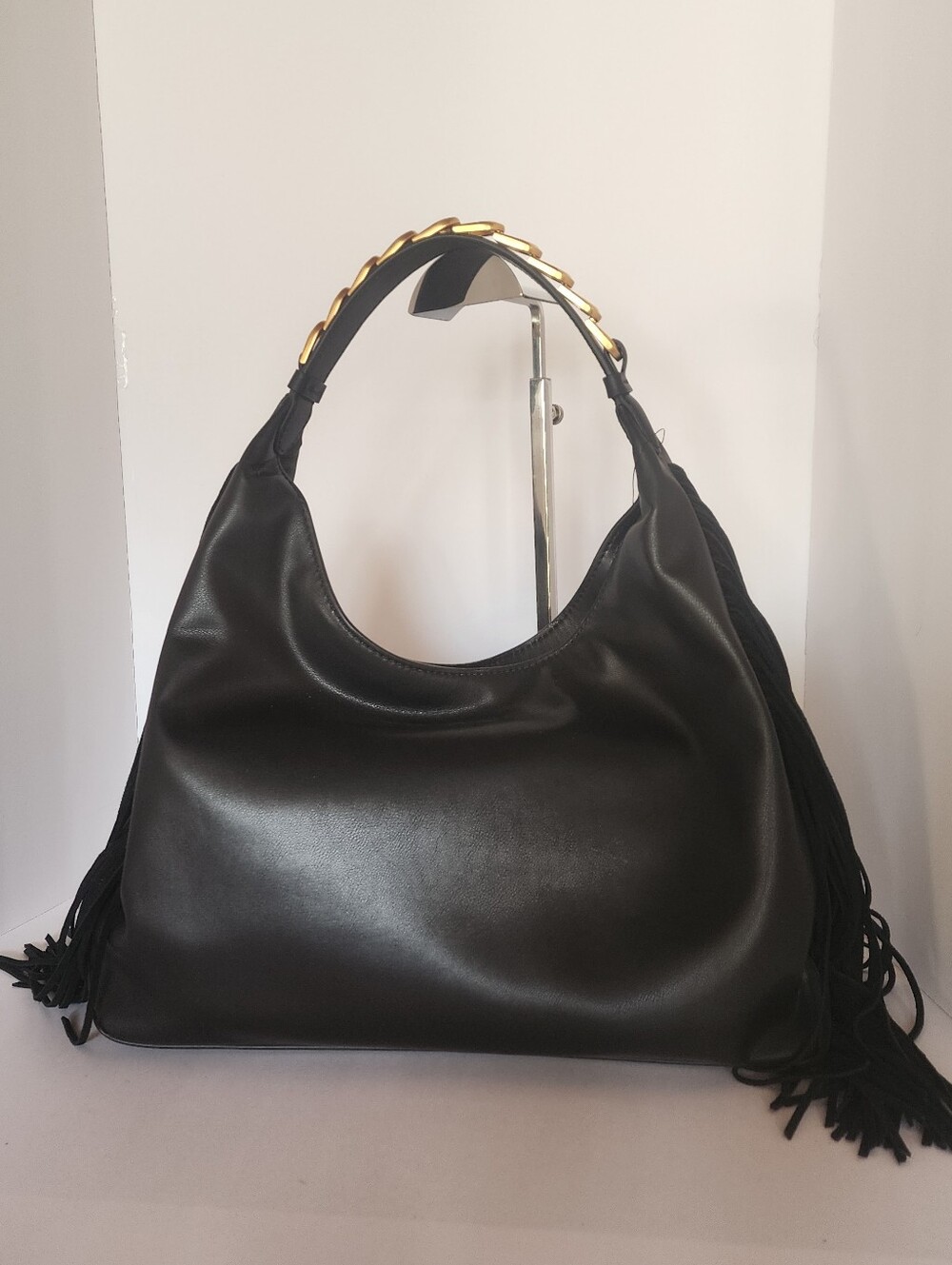 Donna Karen Bellmore Fringe Shoulder Bag FLAWED - Picture 6 of 10